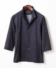 MKCHV68180 MK MICHEL KLEIN HOMME(MKミッシェルクランオム) BREATH MESH スタンドカラージャケット ネイビー