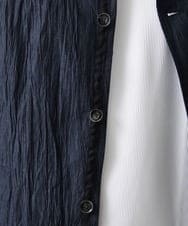 MKCHV74150 MK MICHEL KLEIN HOMME(MKミッシェルクランオム) 【大きいサイズあり】スタンドカラーシャツ/リネンワッシャー ネイビー