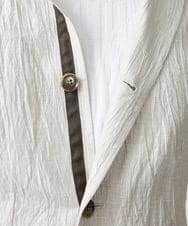 MKCHV74150 MK MICHEL KLEIN HOMME(MKミッシェルクランオム) 【大きいサイズあり】スタンドカラーシャツ/リネンワッシャー アイボリー