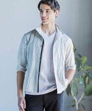 MKCHV74150 MK MICHEL KLEIN HOMME(MKミッシェルクランオム) 【大きいサイズあり】スタンドカラーシャツ/リネンワッシャー アイボリー