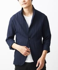 MKCHV75230 MK MICHEL KLEIN HOMME(MKミッシェルクランオム) スタンドジャケット / ヨウリュウワッシャー ネイビー