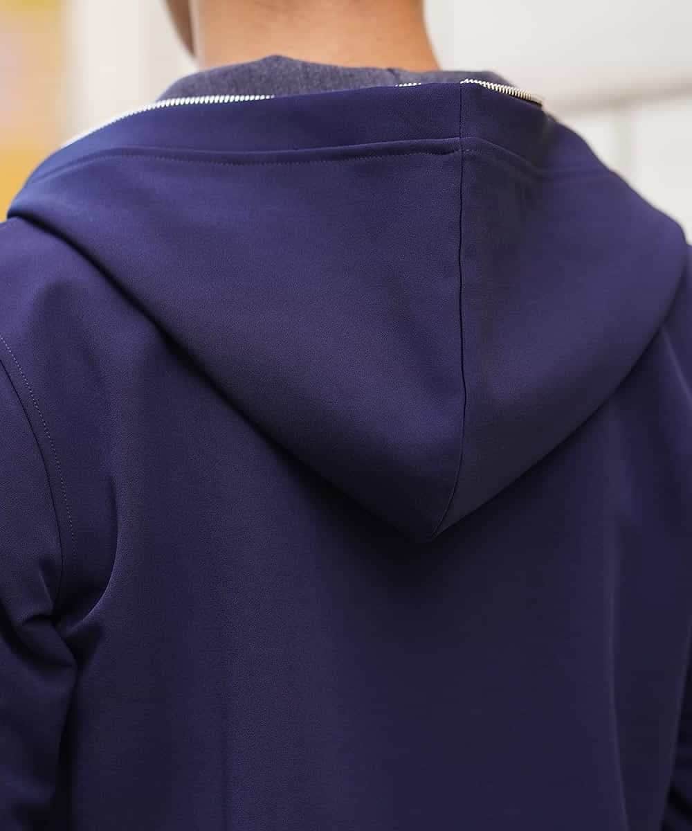 MKCII02120 MK MICHEL KLEIN HOMME(MKミッシェルクランオム) パーカー／スパンスムースポンチ ネイビー