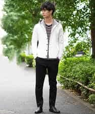 MKCII02120 MK MICHEL KLEIN HOMME(MKミッシェルクランオム) パーカー／スパンスムースポンチ ホワイト