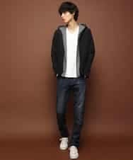MKCII02120 MK MICHEL KLEIN HOMME(MKミッシェルクランオム) パーカー／スパンスムースポンチ ブラック