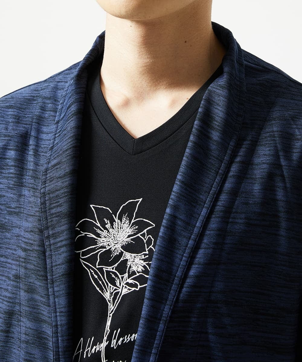 MKCJA15090 MK MICHEL KLEIN HOMME(MKミッシェルクランオム) ブライトリネンタッチテンジクハオリ ネイビー