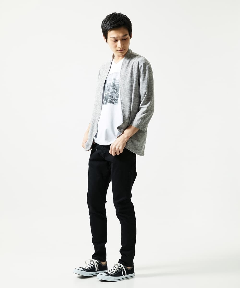 MKCJA15090 MK MICHEL KLEIN HOMME(MKミッシェルクランオム) ブライトリネンタッチテンジクハオリ グレー