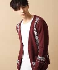 MKCJL03110 MK MICHEL KLEIN HOMME(MKミッシェルクランオム) パネルカーディガン パープル
