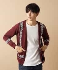MKCJL03110 MK MICHEL KLEIN HOMME(MKミッシェルクランオム) パネルカーディガン パープル