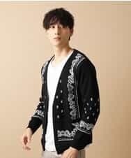 MKCJL03110 MK MICHEL KLEIN HOMME(MKミッシェルクランオム) パネルカーディガン ブラック