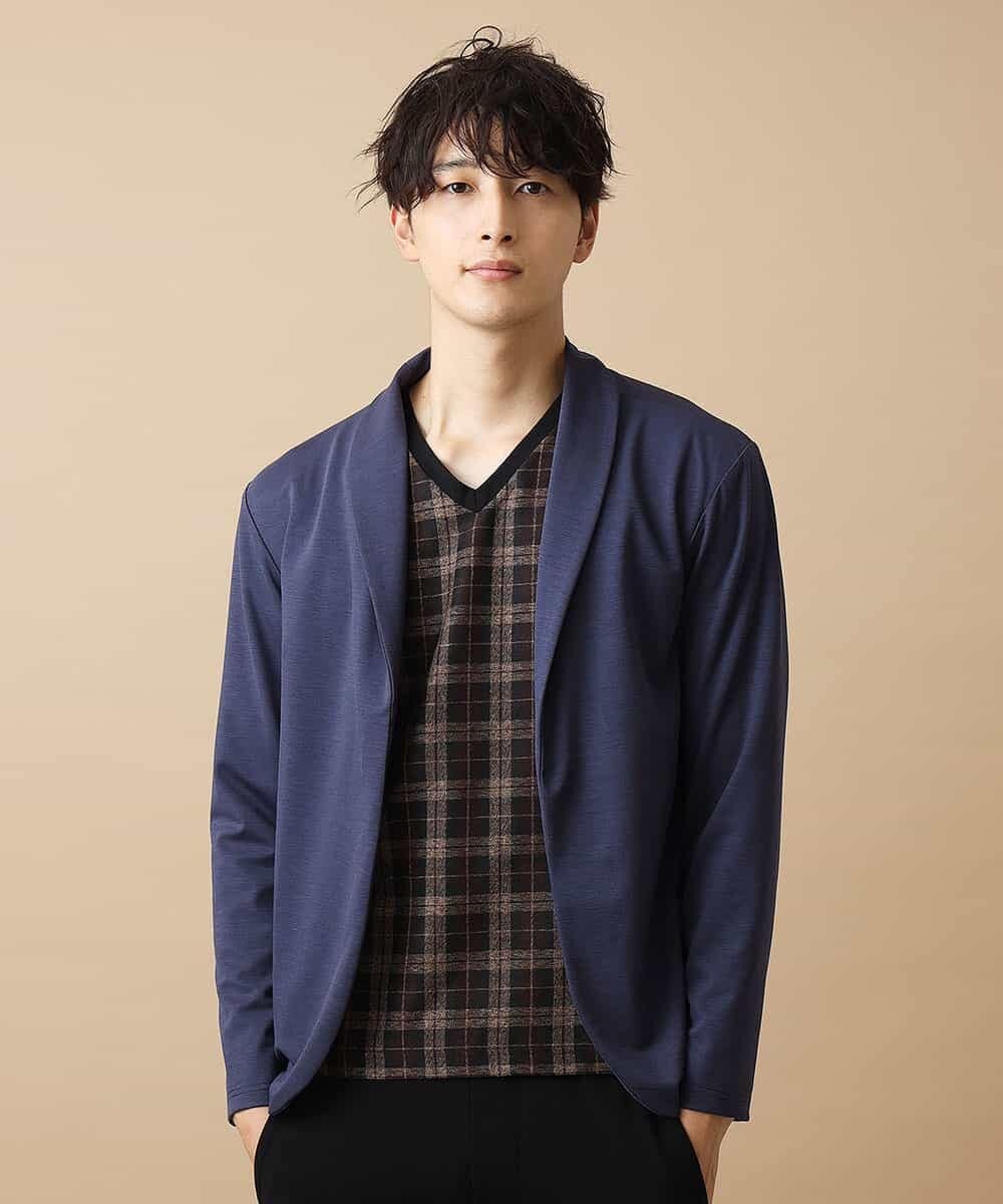 MKCJL05089 MK MICHEL KLEIN HOMME(MKミッシェルクランオム) カーディガン／TRプレーティング ネイビー