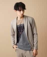MKCJL05089 MK MICHEL KLEIN HOMME(MKミッシェルクランオム) カーディガン／TRプレーティング ベージュ
