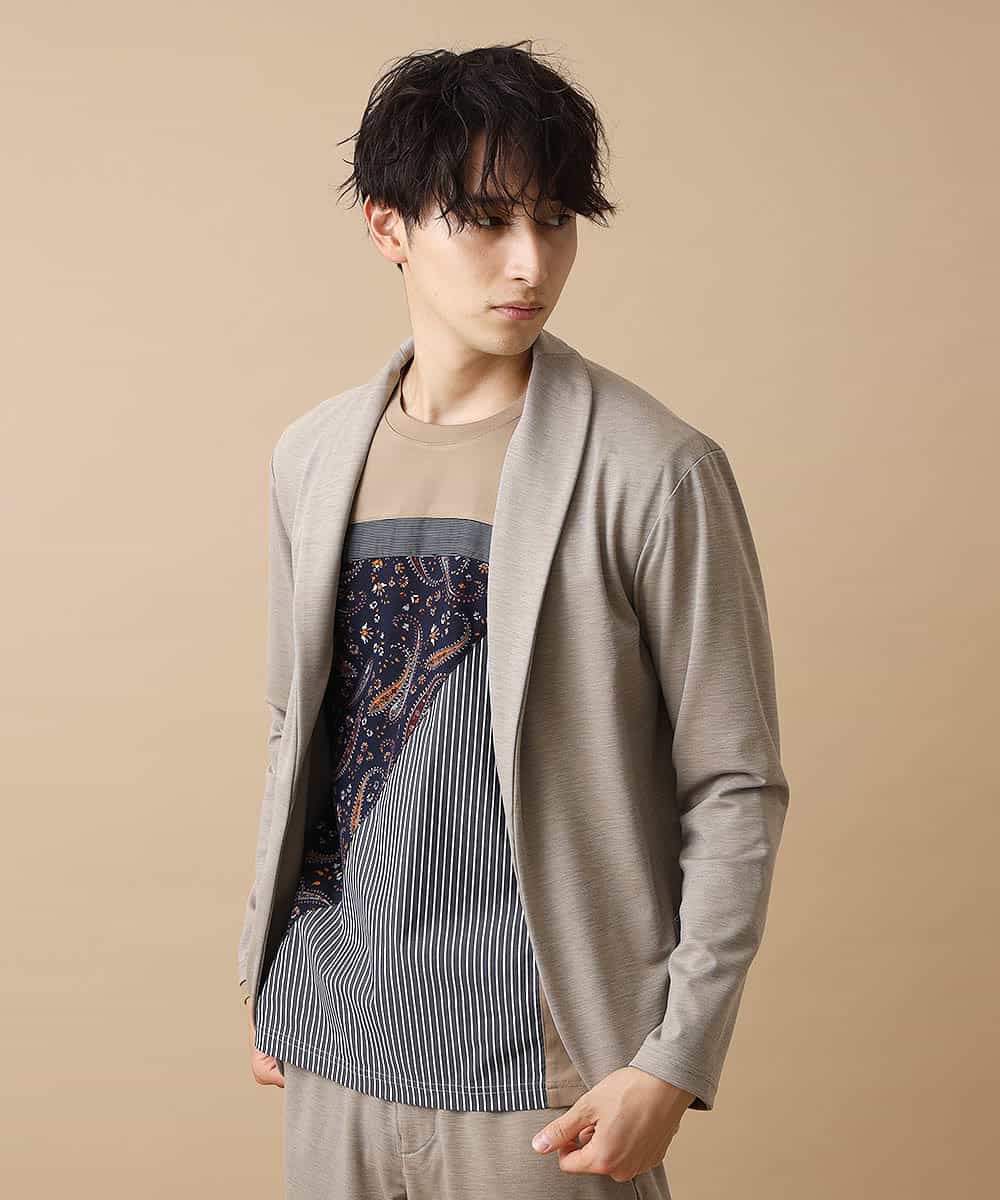 MKCJL05089 MK MICHEL KLEIN HOMME(MKミッシェルクランオム) カーディガン／TRプレーティング ベージュ