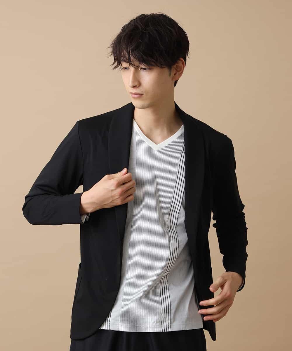 MKCJL05089 MK MICHEL KLEIN HOMME(MKミッシェルクランオム) カーディガン／TRプレーティング ブラック