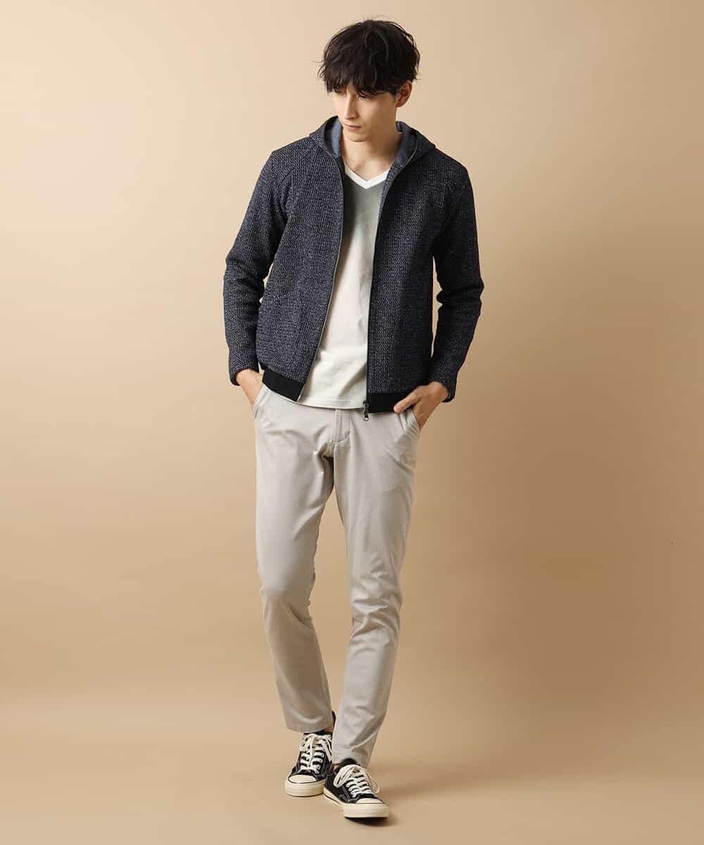 MKCJL06100 MK MICHEL KLEIN HOMME(MKミッシェルクランオム) パーカー／メッシュメランジラッセル ネイビー