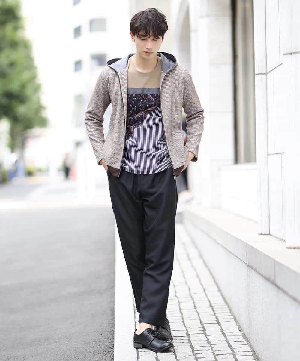 MKCJL06100 MK MICHEL KLEIN HOMME(MKミッシェルクランオム) パーカー／メッシュメランジラッセル ブラウン