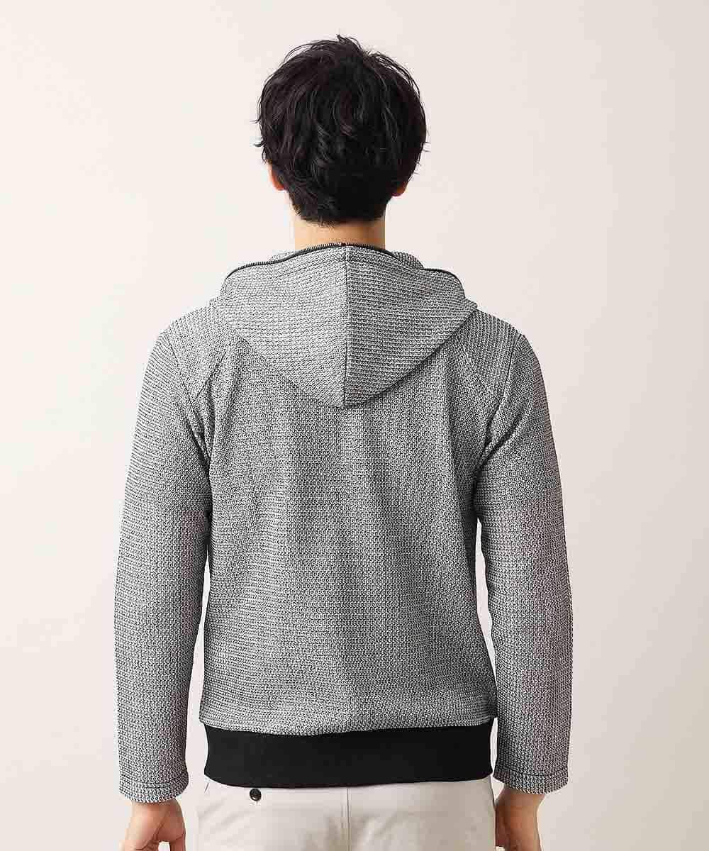MKCJL06100 MK MICHEL KLEIN HOMME(MKミッシェルクランオム) パーカー／メッシュメランジラッセル グレー