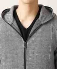 MKCJL06100 MK MICHEL KLEIN HOMME(MKミッシェルクランオム) パーカー／メッシュメランジラッセル グレー