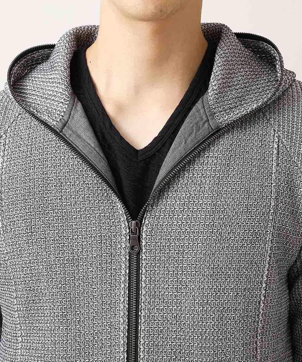 MKCJL06100 MK MICHEL KLEIN HOMME(MKミッシェルクランオム) パーカー／メッシュメランジラッセル グレー