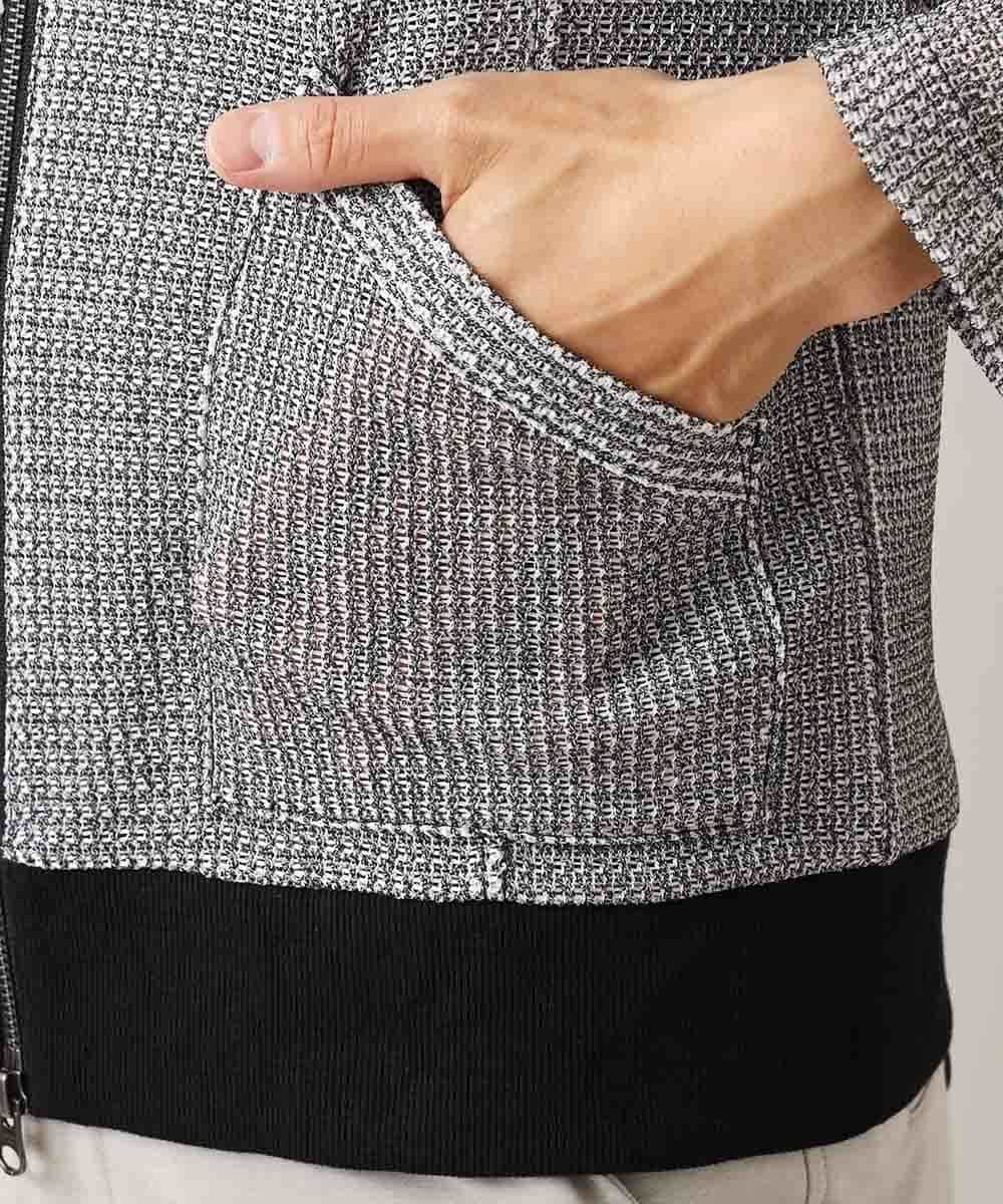 MKCJL06100 MK MICHEL KLEIN HOMME(MKミッシェルクランオム) パーカー／メッシュメランジラッセル グレー