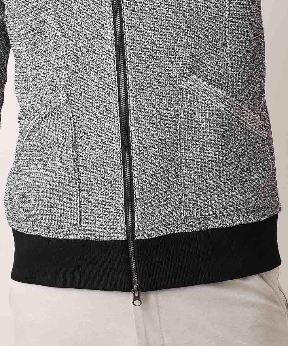 MKCJL06100 MK MICHEL KLEIN HOMME(MKミッシェルクランオム) パーカー／メッシュメランジラッセル グレー