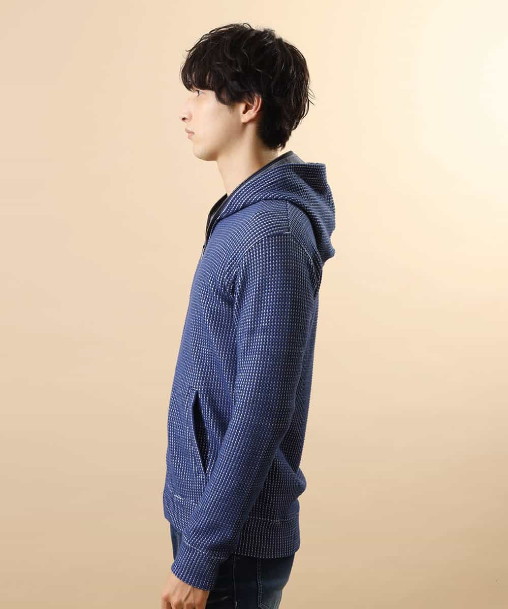 MKCJL10100 MK MICHEL KLEIN HOMME(MKミッシェルクランオム) パーカー／オニワッフル ブルー
