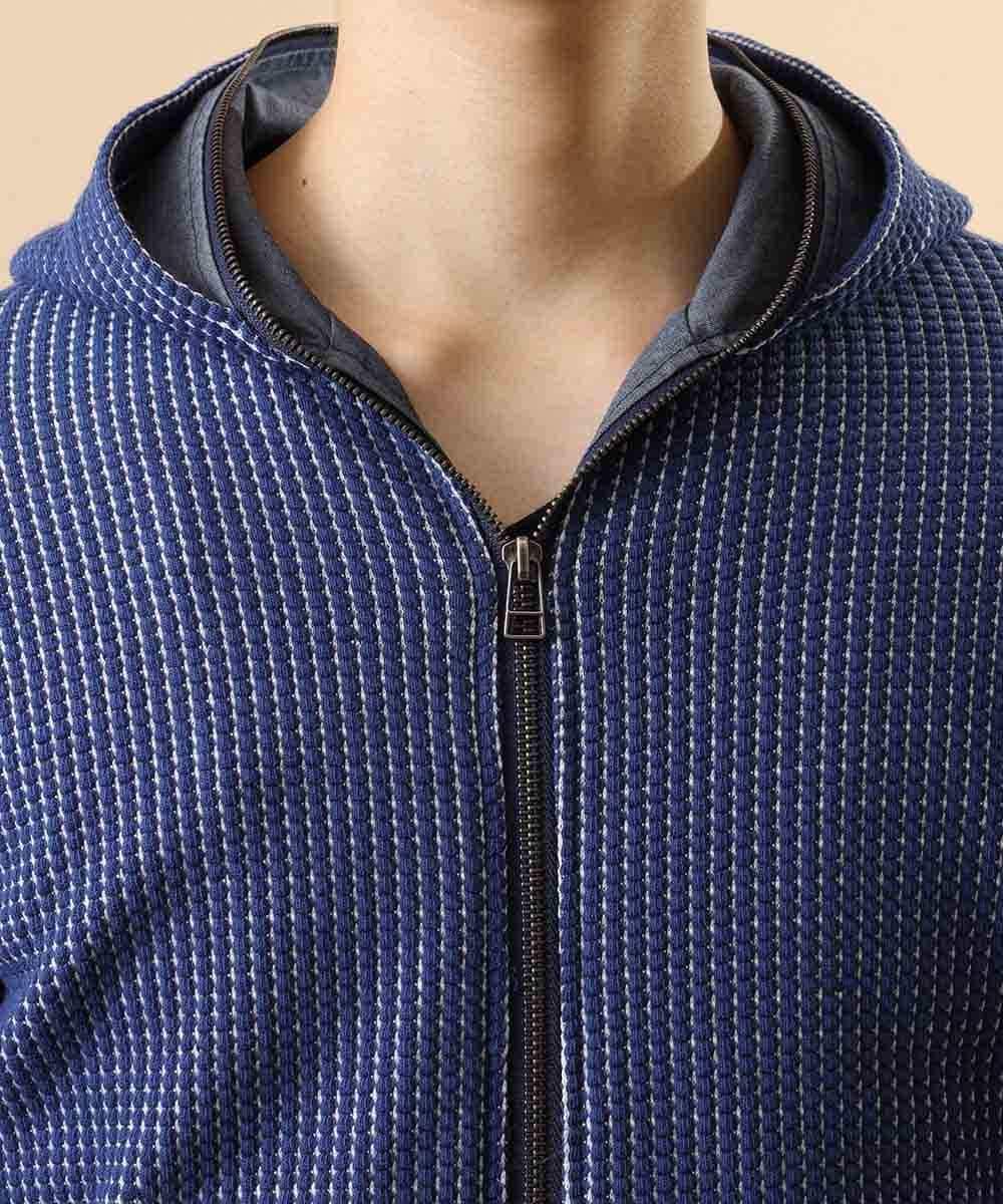 MKCJL10100 MK MICHEL KLEIN HOMME(MKミッシェルクランオム) パーカー／オニワッフル ブルー