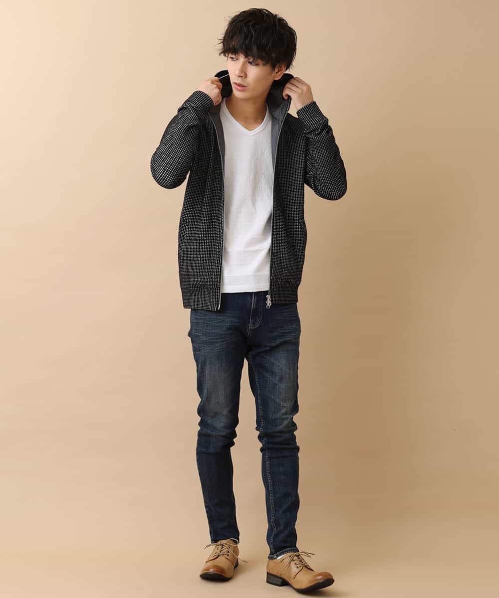 MKCJL10100 MK MICHEL KLEIN HOMME(MKミッシェルクランオム) パーカー／オニワッフル ブラック