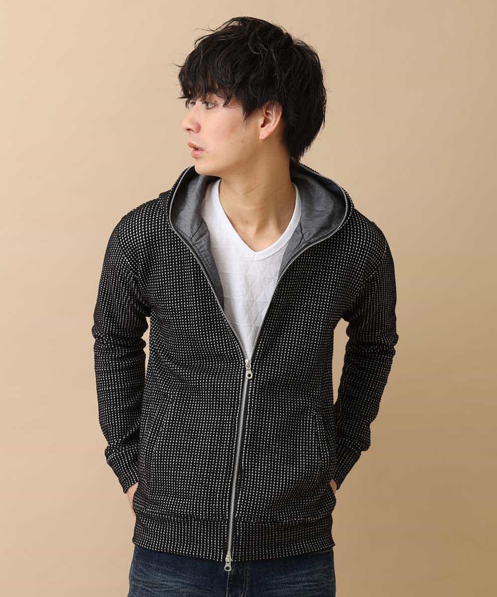 MKCJL10100 MK MICHEL KLEIN HOMME(MKミッシェルクランオム) パーカー／オニワッフル ブラック