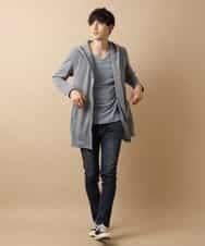 MKCJL13110 MK MICHEL KLEIN HOMME(MKミッシェルクランオム) カーディガン／シャドーツイーディー ブラック