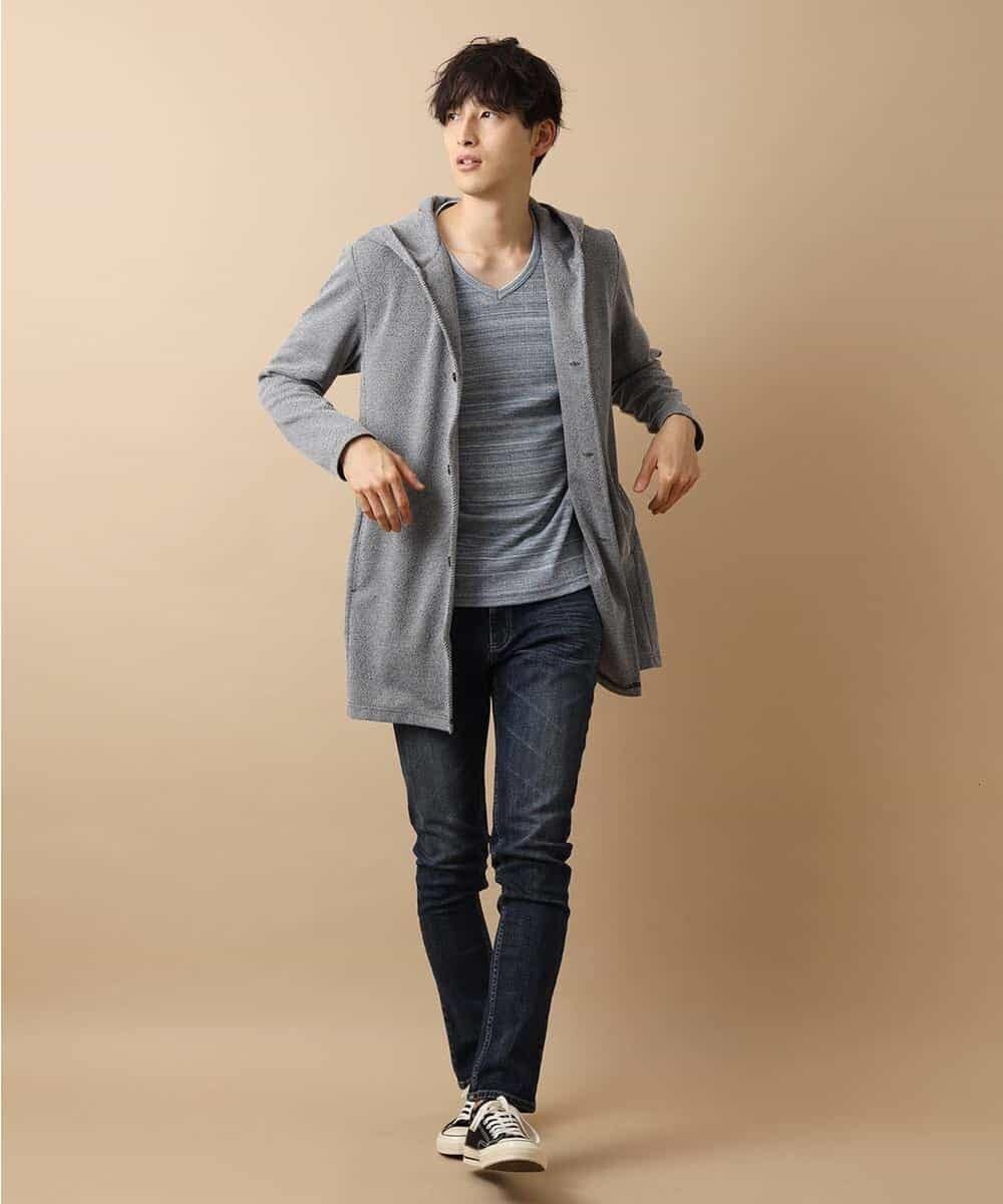 MKCJL13110 MK MICHEL KLEIN HOMME(MKミッシェルクランオム) カーディガン／シャドーツイーディー ブラック