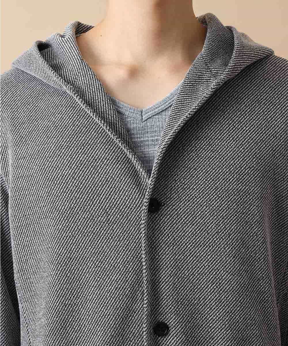 MKCJL13110 MK MICHEL KLEIN HOMME(MKミッシェルクランオム) カーディガン／シャドーツイーディー ブラック
