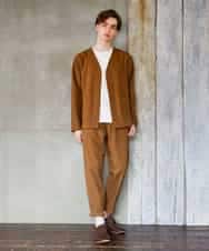 MKCJO52110 MK MICHEL KLEIN HOMME(MKミッシェルクランオム) ノーカラージャケット ブラウン