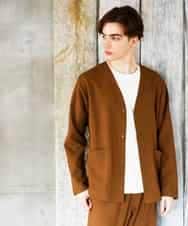 MKCJO52110 MK MICHEL KLEIN HOMME(MKミッシェルクランオム) ノーカラージャケット ブラウン