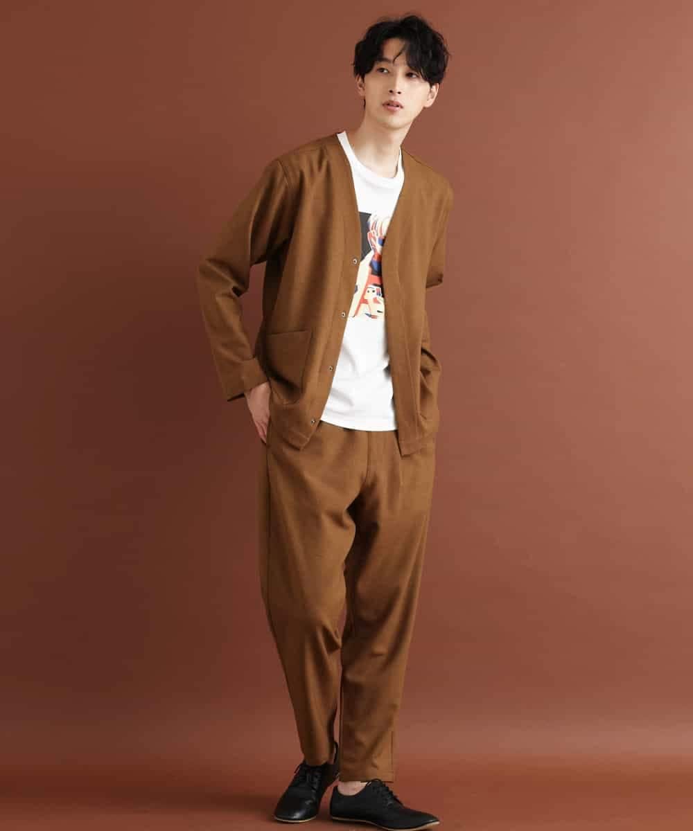 MKCJO52110 MK MICHEL KLEIN HOMME(MKミッシェルクランオム) ノーカラージャケット ブラウン