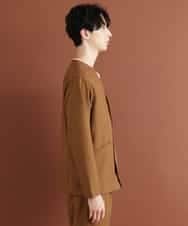 MKCJO52110 MK MICHEL KLEIN HOMME(MKミッシェルクランオム) ノーカラージャケット ブラウン