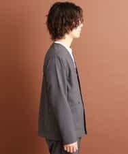 MKCJO52110 MK MICHEL KLEIN HOMME(MKミッシェルクランオム) ノーカラージャケット ダークグレー