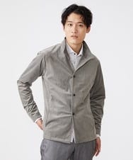 MKCJS59150 MK MICHEL KLEIN HOMME(MKミッシェルクランオム) シェニールモール / スタンドカーディガン グレー(92)