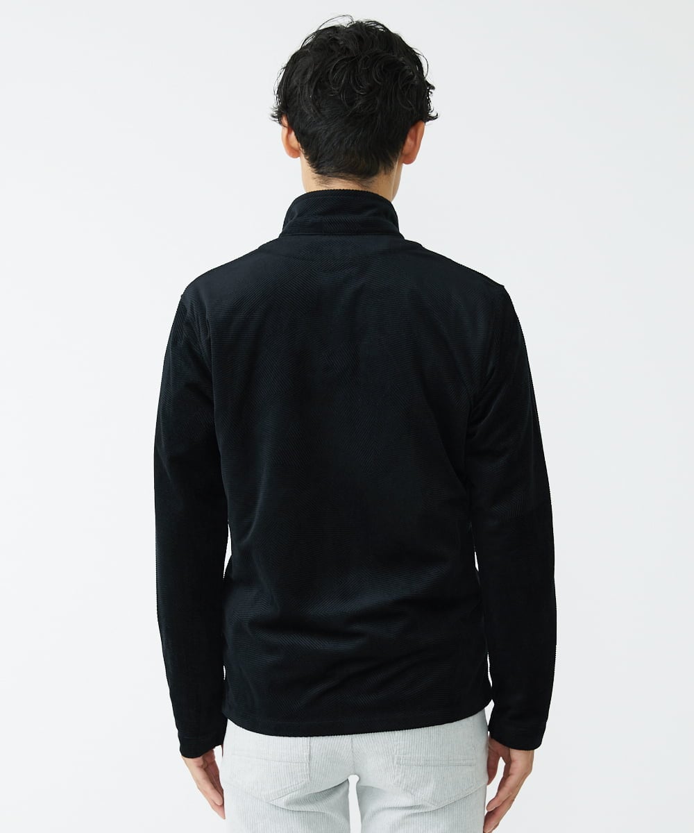 MKCJS59150 MK MICHEL KLEIN HOMME(MKミッシェルクランオム) シェニールモール / スタンドカーディガン ブラック(94)
