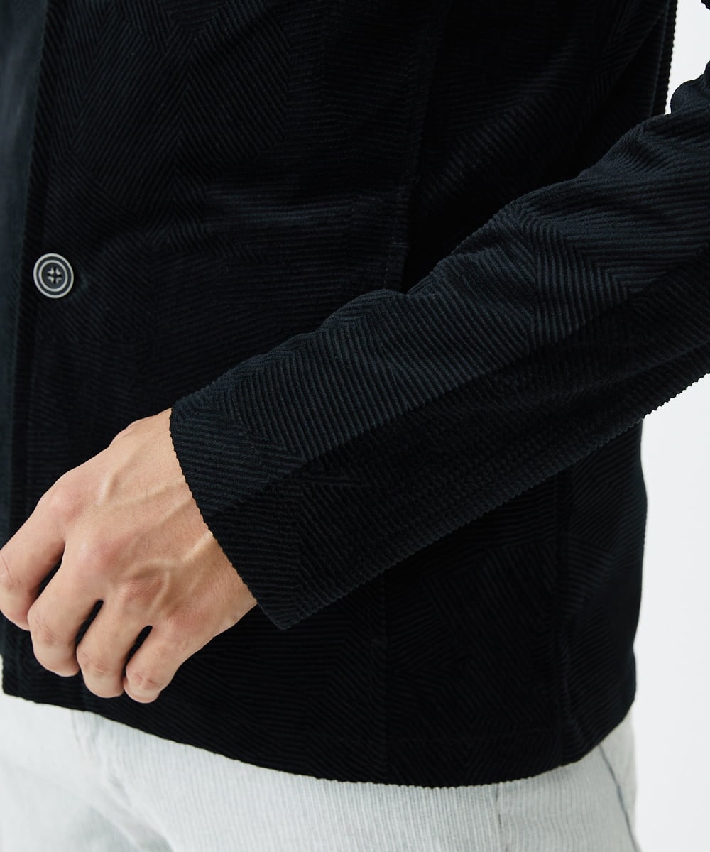 MKCJS59150 MK MICHEL KLEIN HOMME(MKミッシェルクランオム) シェニールモール / スタンドカーディガン ブラック(94)