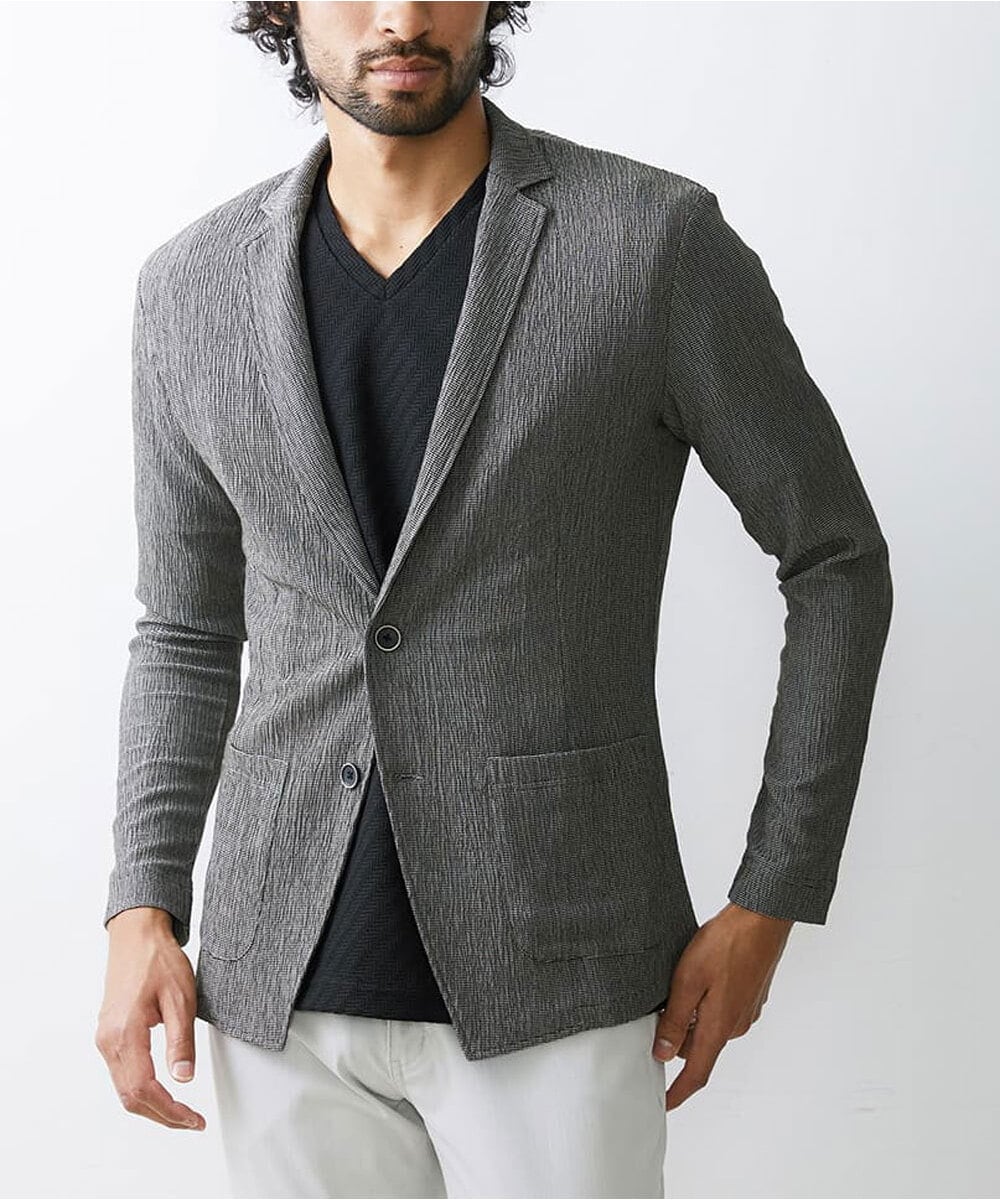 MKCJS67140 MK MICHEL KLEIN HOMME(MKミッシェルクランオム) ジャーディガン / ヨウリュウジャージ ライトグレー(91)