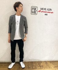 MKCJS67140 MK MICHEL KLEIN HOMME(MKミッシェルクランオム) ジャーディガン / ヨウリュウジャージ ライトグレー(91)