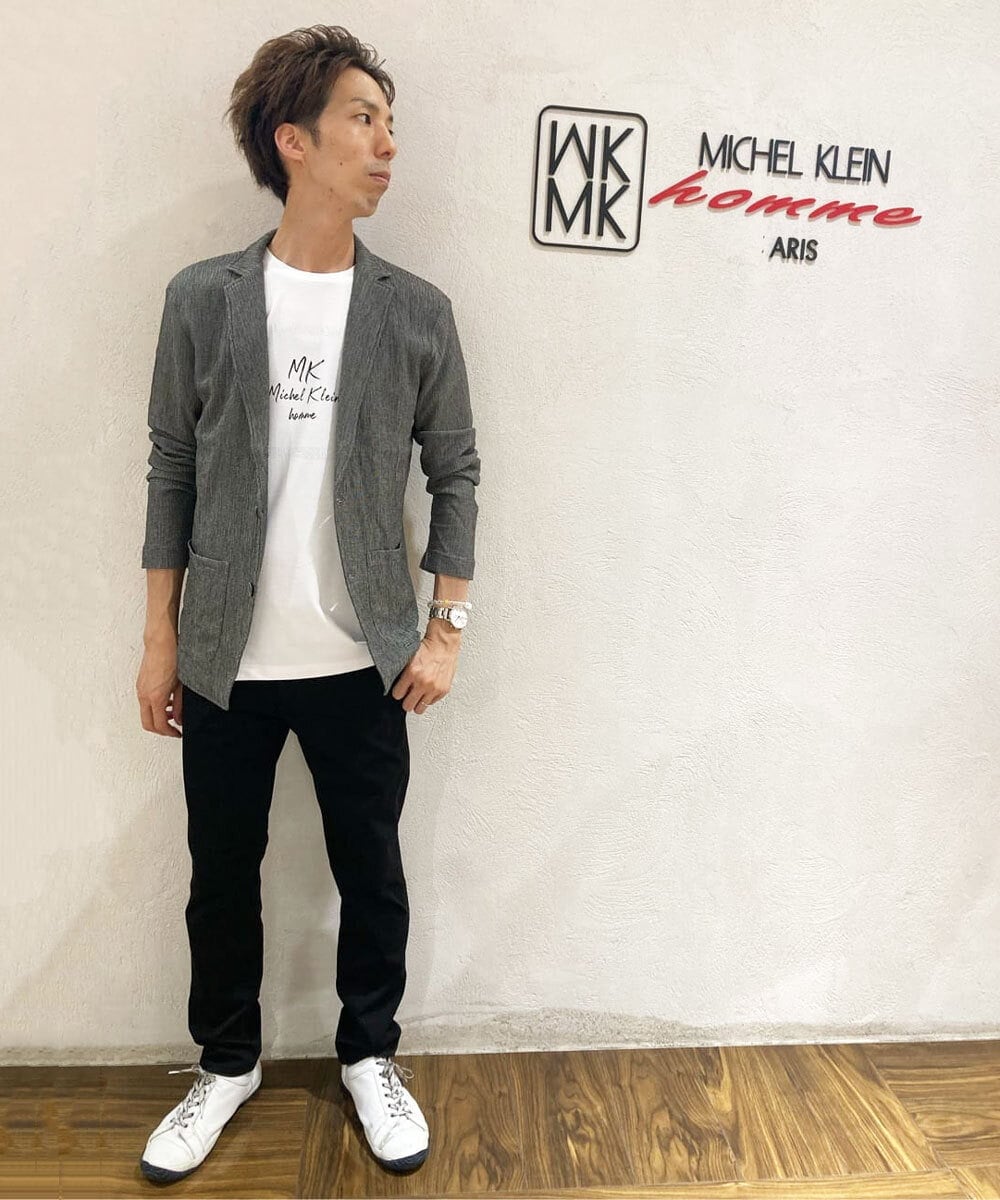 MKCJS67140 MK MICHEL KLEIN HOMME(MKミッシェルクランオム) ジャーディガン / ヨウリュウジャージ ライトグレー(91)
