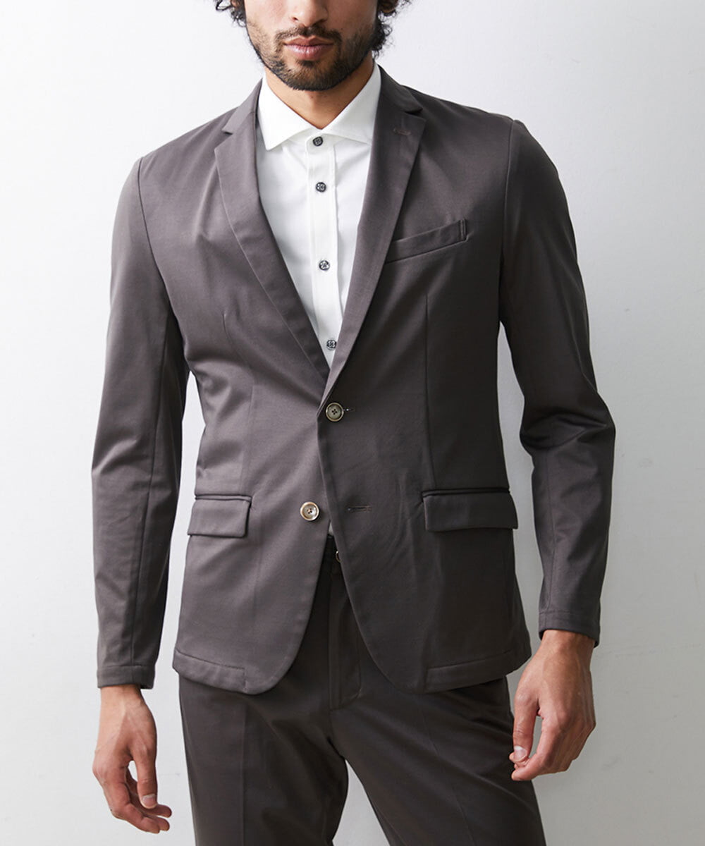 MKCJS77250 MK MICHEL KLEIN HOMME(MKミッシェルクランオム) ソロテックスモクロディ / セットアップ ジャケット ブラウン(86)