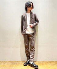 MKCJS77250 MK MICHEL KLEIN HOMME(MKミッシェルクランオム) SOLOTEX モクロディ / セットアップ ジャケット ブラウン(86)