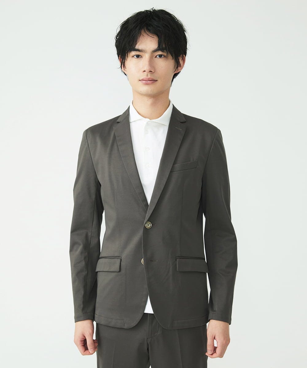 MKCJS77250 MK MICHEL KLEIN HOMME(MKミッシェルクランオム) SOLOTEX モクロディ / セットアップ ジャケット ブラウン(86)