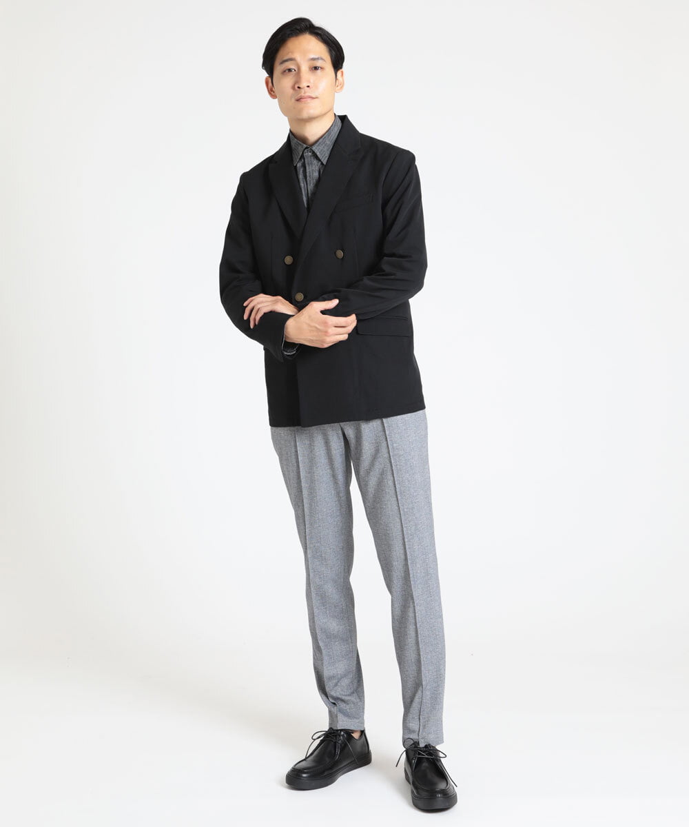 MKCJS78240 MK MICHEL KLEIN HOMME(MKミッシェルクランオム) ダブルジャケット / VERTICALストレッチ ブラック(94)