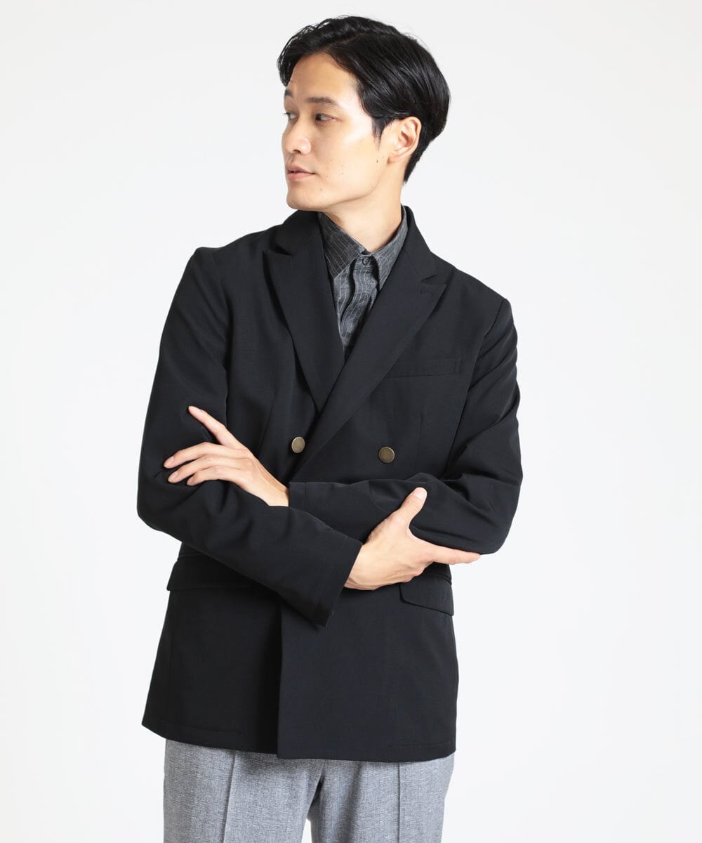 MKCJS78240 MK MICHEL KLEIN HOMME(MKミッシェルクランオム) ダブルジャケット / VERTICALストレッチ ブラック(94)