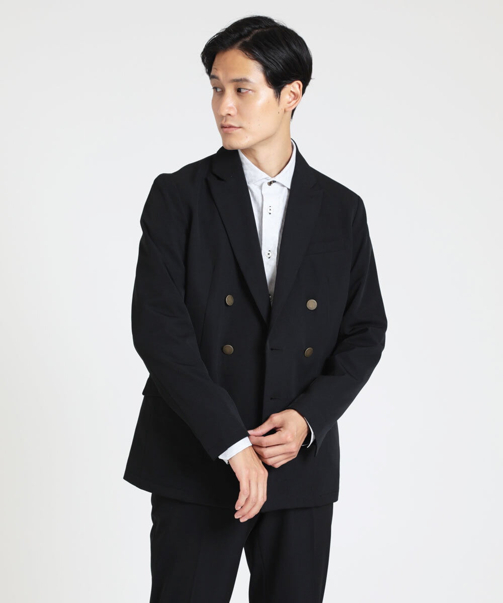 MKCJS78240 MK MICHEL KLEIN HOMME(MKミッシェルクランオム) ダブルジャケット / VERTICALストレッチ ブラック(94)