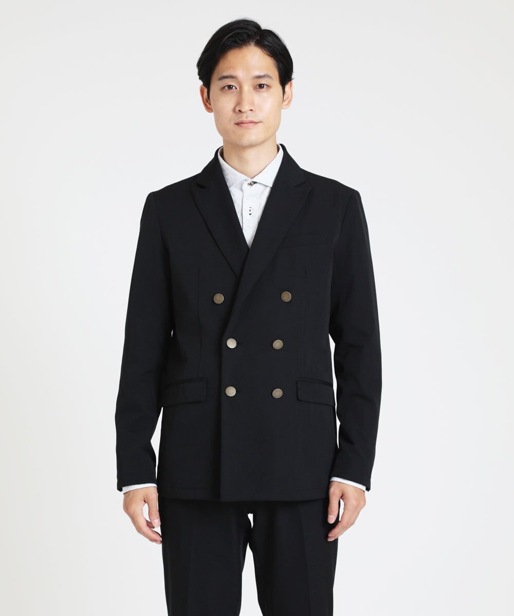 MKCJS78240 MK MICHEL KLEIN HOMME(MKミッシェルクランオム) ダブルジャケット / VERTICALストレッチ ブラック(94)