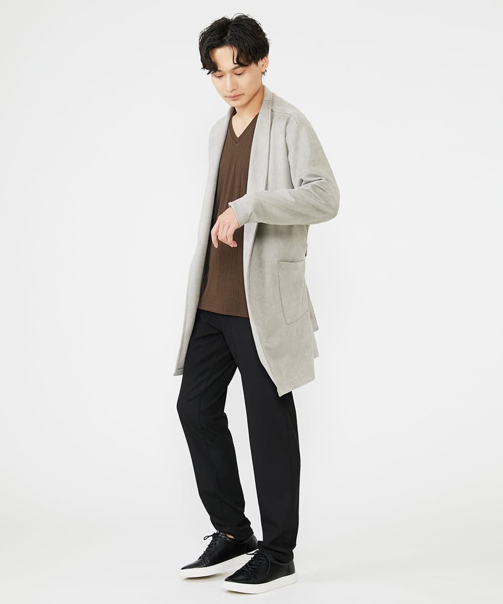MKCJU24120 MK MICHEL KLEIN HOMME(MKミッシェルクランオム) スエードコーディガン グレー(92)